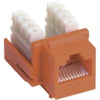 Quest Technology International, Inc. Jack, Keystone, Orange, For CAT 5E cable