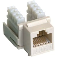 Quest Technology International, Inc. Jack, Keystone, Ivory, For CAT 5E cable