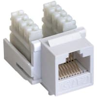 Quest Technology International, Inc. Jack, Keystone, White, For CAT 5E cable