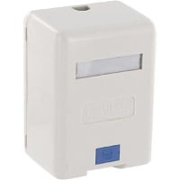 Quest Technology International, Inc. Box, White, Surface Mount, Single, 1 port surface box for keystone