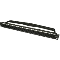 Quest Technology International, Inc. CAT6A 19 UTP PATCH PANEL, W/24 JACKS & CABLE MGMT, 1U