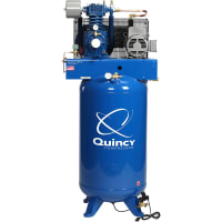 Quincy Compressor Air Compressor, QT 5-HP 80 Gallon 2-stage (230V-1-Phase) vertical Quincy MAX