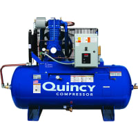 Quincy Compressor Air Compressor, QT 10- HP 120 Gallon 2-stage (200V-3-Phase)horizontal, Quincy MA