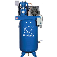 Quincy Compressor Air Compressor QP 7.5-HP 80 Gallon 2-stage (200V-3-Phase) Vertical Quincy MAX