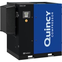 Quincy Compressor Air Compressor, QGS 100-HP Base Mounted Rotary Screw 460/6/60 Quincy