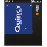 Quincy Compressor Air Compressor, QGS 10-HP Base Mounted Rotary Screw Triv/3/60