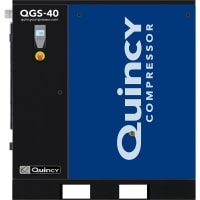 Quincy Compressor Air Compressor, QGS 40-HP Base Mounted Rotary Screw Triv/3/60