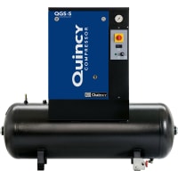 Quincy Compressor Air Compressor, QGS 5-HP 60-Gallon Tank Mounted Rotary Screw 230/1/60