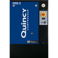 Quincy Compressor Air Compressor, QGS 5-HP Base Mounted Rotary Screw Triv/3/60