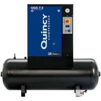 Quincy Compressor Air Compressor, QGS 7.5-HP 60-Gallon Tank Mounted Rotary Screw 230/1/60