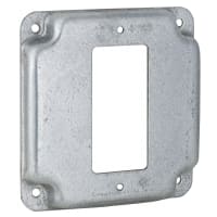 RACO Work Cover, Exposed, 4 In. Square, 1-GFCI, Mounting Hardware Included