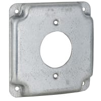 RACO 4" Square Exp Cover - 20A Receptacle 1.620 Diam