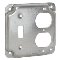 RACO 4" Square Exp Cover - 1 toggle / 1 Duplex