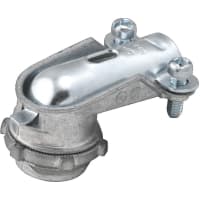 RACO 3/8in. 90 Degree Flex/AC Squeeze Connector, Uninsulated