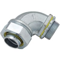 RACO Cable Gland, NPT 3/4 in, Clamping 0.75 in, Malleable Iron, Commercial Series