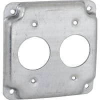 RACO 4" Square Exp Cover - 2 Receptacle 1.406 Diam