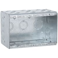 RACO 3-Gang Masonry Box 3-1/2" Deep 1/2"-3/4" Knockout