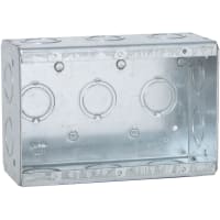 RACO 3-Gang Masonry Box 2-1/2" Deep 1/2"-3/4" Knockout