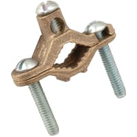 RACO 0.5 in to 1 in Ground Clamp, for Bare Ground Wires, Bronze Alloy