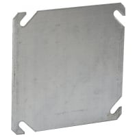 RACO Blank Cover, Flat, Angled Mounting Slots, Steel