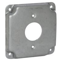 RACO 4" Square Exp Cover - 1 Receptacle 1.406 Diam