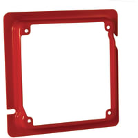 RACO 4-11/16" to 4" Square Adapter Ring - 5/8" Rsd -Red