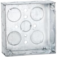 RACO 4" Square Box Welded 1-1/2" Deep 1/2"-3/4" Knockout