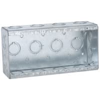 RACO 4-Gang Masonry Box 2-1/2" Deep 1/2"-3/4" Knockout