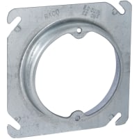 RACO 4" Square Fixtr Cover Open - Raised 3/4" W Ears