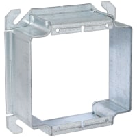 RACO 4" Square Mud Ring Tile Two Device Raised 1-1/2