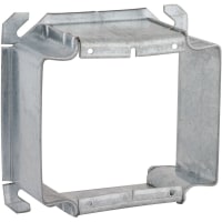 RACO 4" Square Mud Ring Tile Two Device - Raised 2