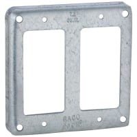 RACO 4" Square Cover Two Device - GFCI / GFCI