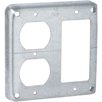 RACO 4" Square Cover Two Device - Duplex / GFCI