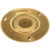 RACO Round Floor Box 2-1/8"X3/4" Combo Plg Cover Brass