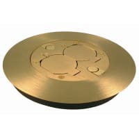 RACO Round Floor Box Duplex Cover Kit - Brass