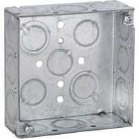 RACO 4" Square Box Welded 1-1/2" Deep 1/2"-3/4" TKO