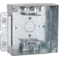 RACO 4" Squarebox 1-1/2" Deep MC-Clp H-Bracket 1/2"-3/4" TKO