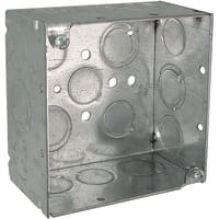 RACO 4" Square Box Welded 2-1/8" Deep 1/2"-3/4" TKO