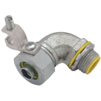 RACO Liquidtight Connector with Ground Lug 90 3/8" In