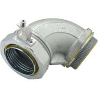 RACO Liquidtight Connector with Ground Lug 90 4 In