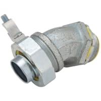 RACO Liquidtight Connector with Ground Lug 45 1 In