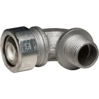 RACO Cordgrip Connector, 90 1/2" (.25 -.35) White