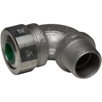 RACO Cordgrip Connector, 90 3/4" (.45 -.56) Green