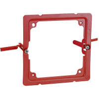 RACO 4" Square Retro Ring Box Mount Alarms - Red