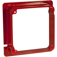 RACO 4-11/16" to 4" Square Adapter Ring 1-1/4" Rsd - Red