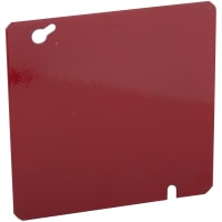 RACO 4-11/16" Cover Flat - Blank - Red