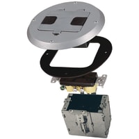 RACO Recessed Floor Box Kit 15AMP Duplex - Ss