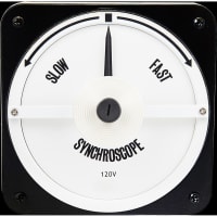 Ram Meter Synchroscope, pivot & jewel, 120V, relay, slow/fast, 60Hz