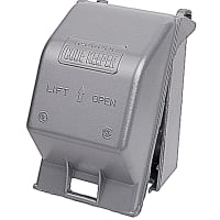 Red Dot by ABB One Gang Universal While-In-Use Vertical Cover, Alum., 3.25" Deep, GFI Duplex