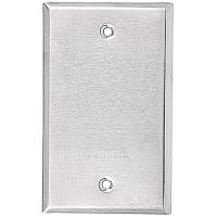 Red Dot by ABB SIngleGang Weatherproof Receptacle Cover, Galv-Steel, Silver, Blank